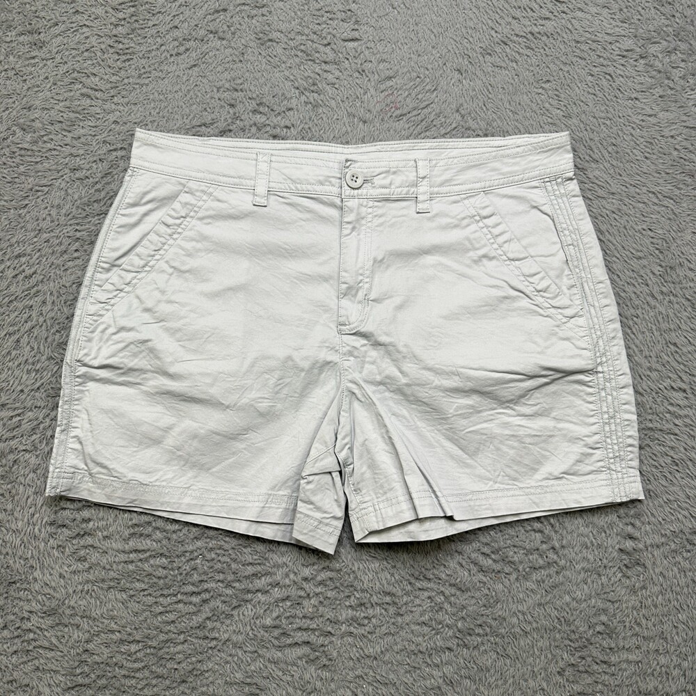 Eddie Bauer Shorts Womens 14 White Summer Chino High